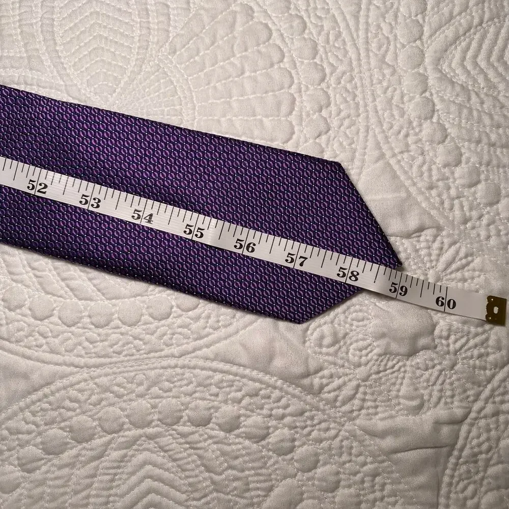 Jos A Bank Signature Collection Men's Purple Silk Tie Textured 59